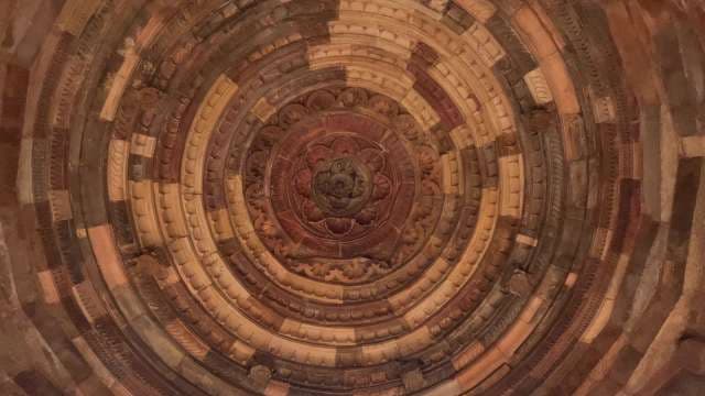 Ancient Ornamental Dome Ceiling in Delhi Monument