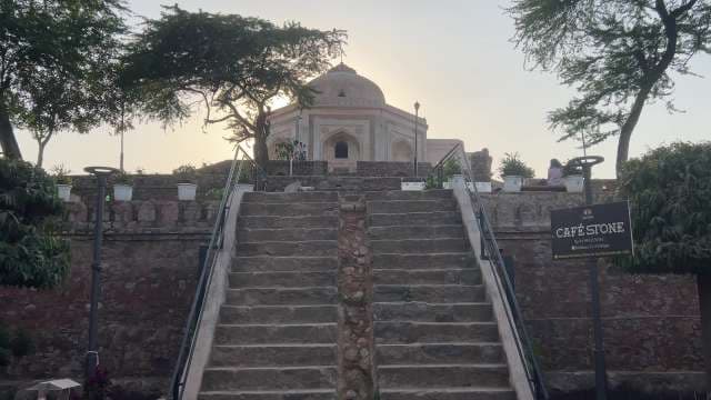 Historic Sunset View at Muhammad Quli Khan Tomb in Mehrauli Archaeological Park, New Delhi 