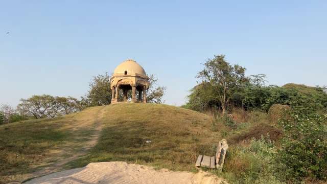 Historic Stone Pavilion on a Scenic Hilltop in India