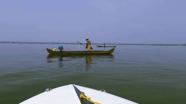 Traditional Fishing Boat on Kerala Backwaters