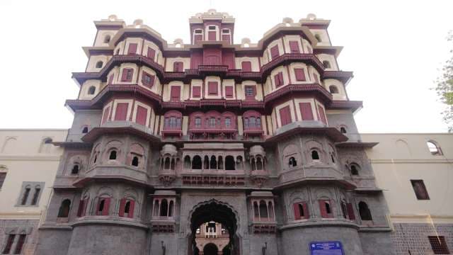 Majestic Facade of Rajwada Palace in Indore, India
