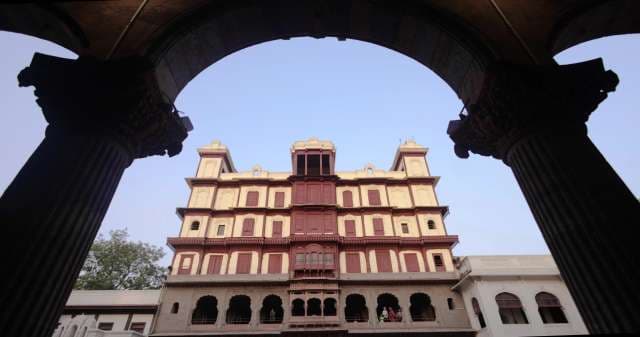 Majestic View of Rajwada Palace, Indore's Historic Landmark