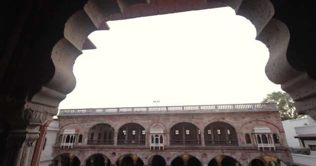 Stunning Courtyard View of Agra Fort in India