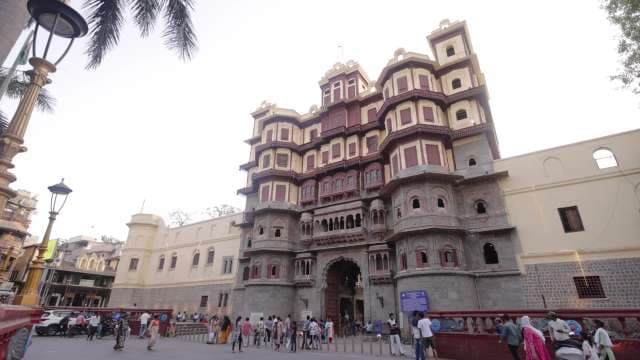 Majestic Rajwada Palace Exterior in Indore Cityscape