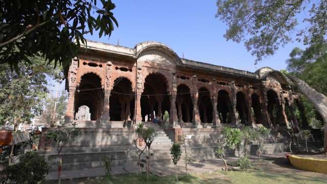 Historic Red Sandstone Pavilion in Madhya Pradesh