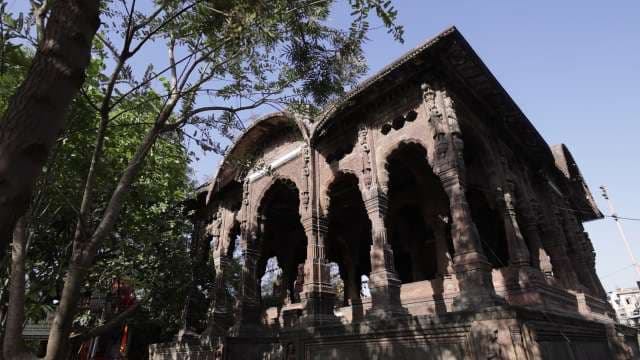 Historic Indo-Islamic Pavilion in Central Indian Cityscape