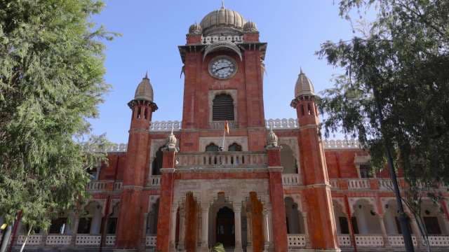 Mahatma Gandhi Hall, Majestic Red Tower at Indore