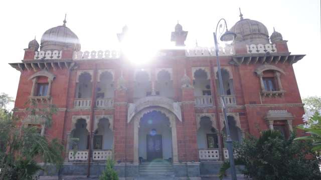 Historic Mahatma Gandhi Hall Building Bathed in Morning Sunlight