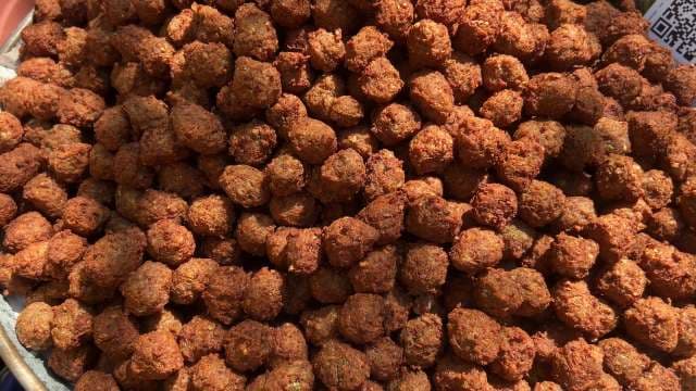 Crispy Deep-Fried Snack Balls Piled High for Serving