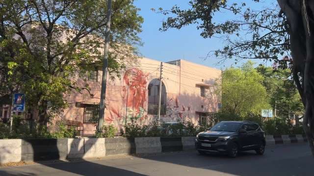 Vibrant Street Art Mural on Urban Indian Building