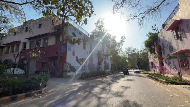 Urban Street Art Murals Brighten Delhi Residential Neighborhood