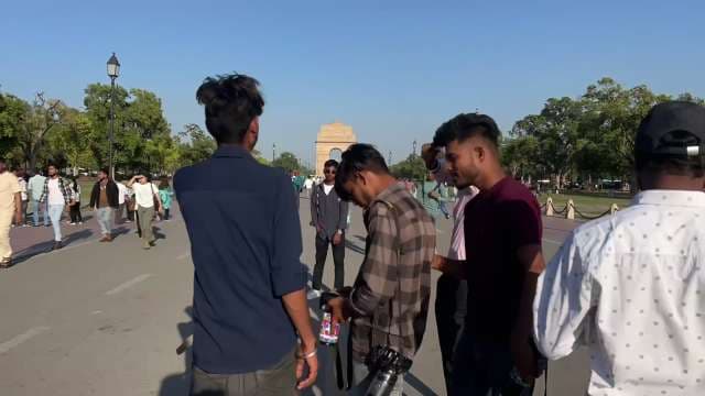 Crowds and Tourists at India Gate, New Delhi