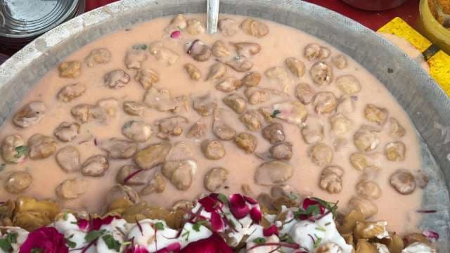 Traditional Indian Street Food Dahi Bhalla Preparation
