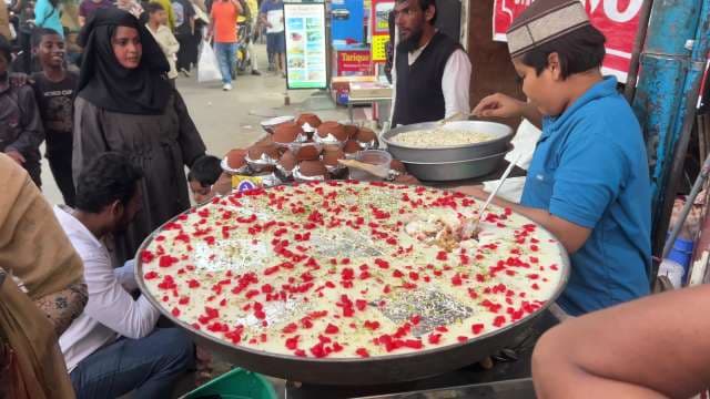 Delicious Indian Street Food Dessert Served Fresh in Mumbai Market