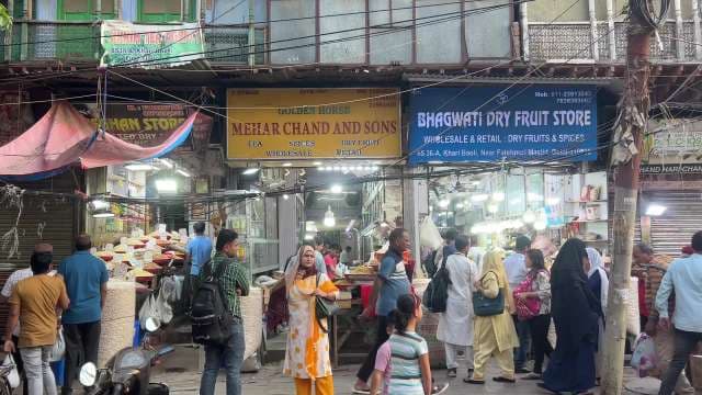 Bustling Dry Fruit Market at Khari Baoli, Old Delhi
