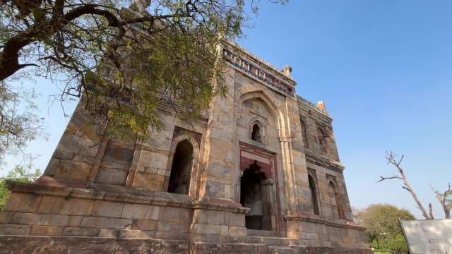 Historic Ruins of Bara Gumbad in Lodi Gardens Delhi