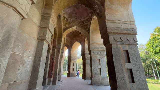 Exploring Ancient Stone Arches at Lodhi Gardens Monument