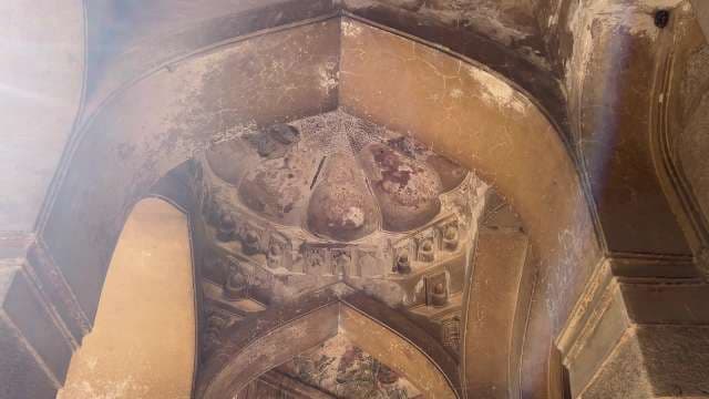 Intricate Mughal Ceiling Architecture in Golconda Fort Hyderabad