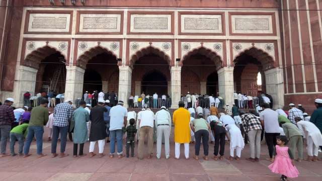 Congregational Prayer at Jama Masjid Mosque in Delhi