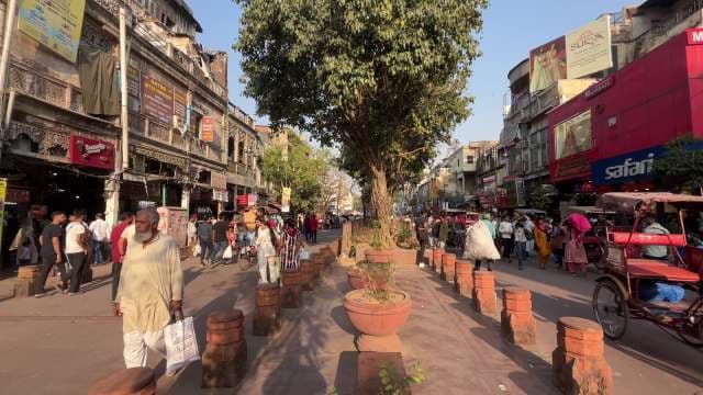 Bustling Streets of Chandni Chowk Market, Old Delhi