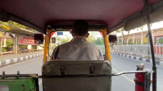 POV Auto Rickshaw Ride Through Indian City Streets