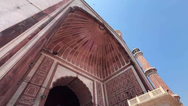 Majestic Mughal Architecture: Jama Masjid Entrance in Delhi