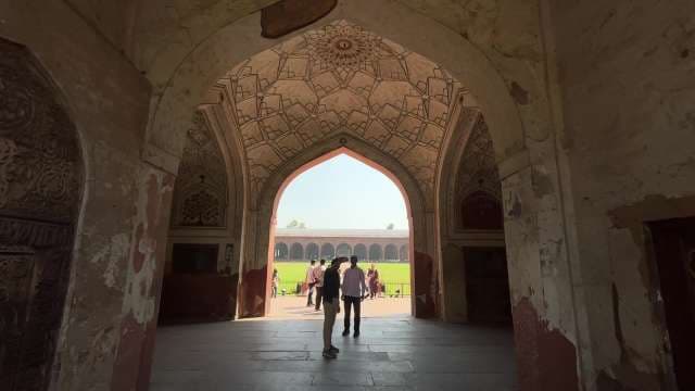 Exploring the Arches of Red Fort