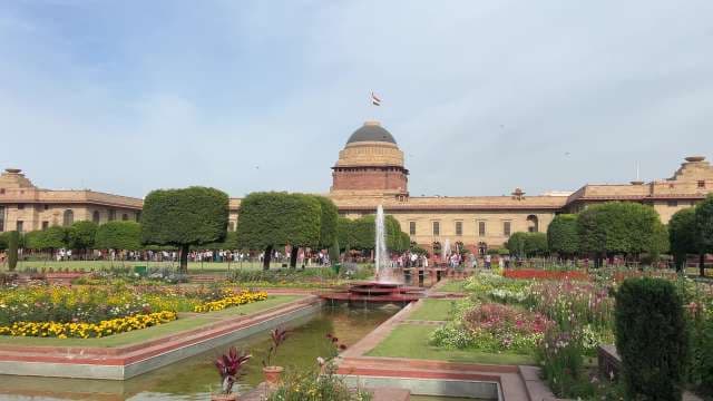 Rashtrapati Bhavan Gardens and Palace in New Delhi