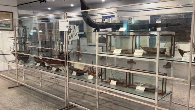 Detailed Ship Model Collection Displayed in Maritime Museum