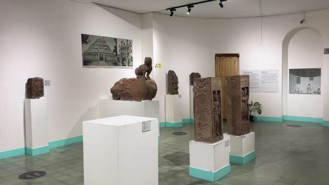 Ancient Indian Stone Sculptures Exhibit at Museum