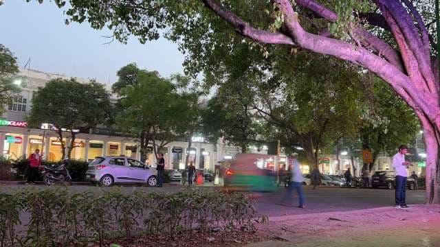 Evening Street Life at Connaught Place, New Delhi