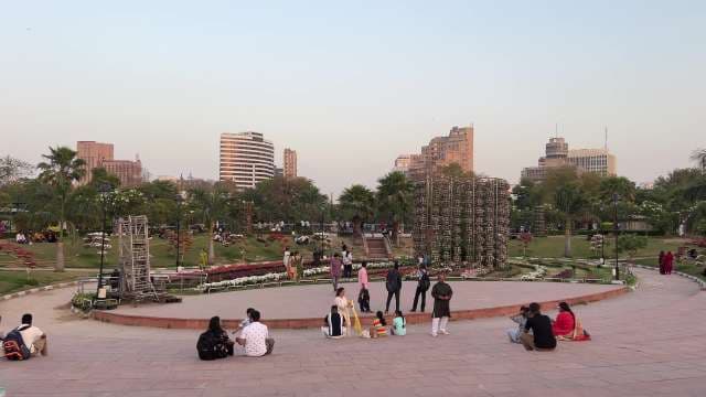 Evening at Central Park in Connaught Place Delhi