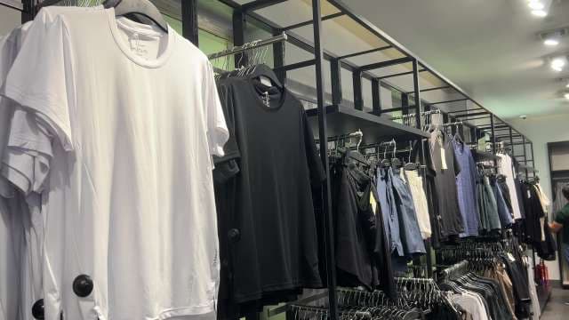 Trendy Casual Wear Display in Modern Clothing Store