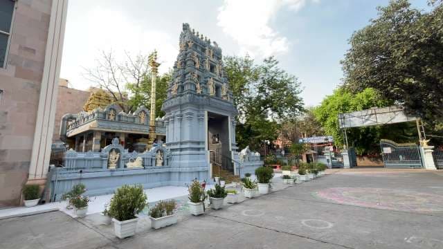 Beautiful Hindu Temple with Traditional South Indian Architecture