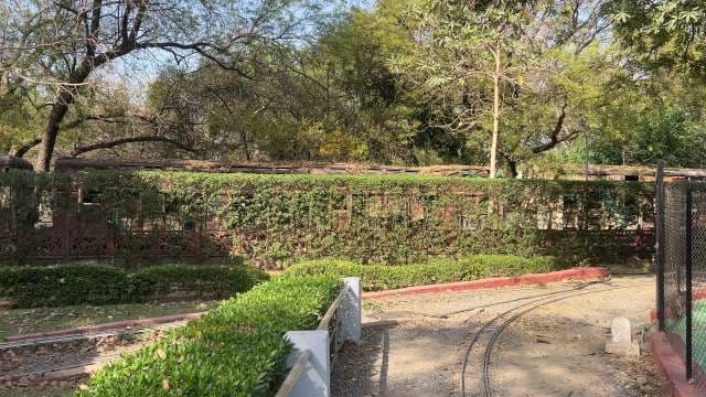 Miniature Train Ride Through Lush Garden Railway