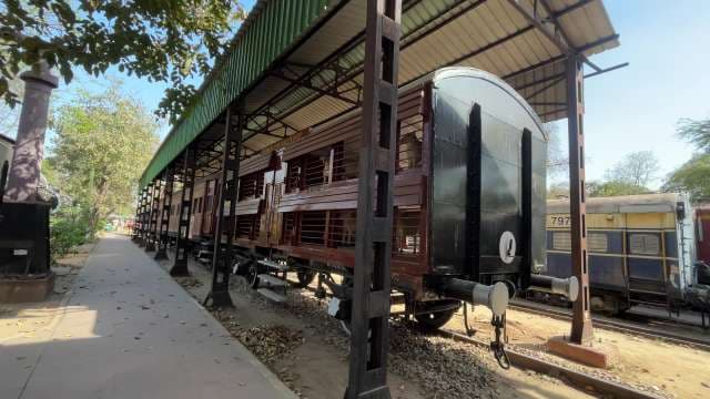 Historic Cattle Train Carriage Display at Indian Rail Museum