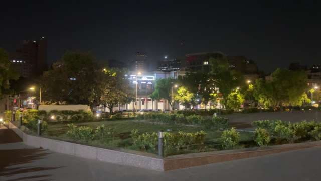 Night View of Connaught Place Gardens in New Delhi