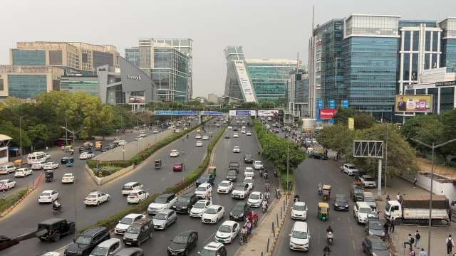 Office Rush Hour Traffic in Cyber City Gurugram
