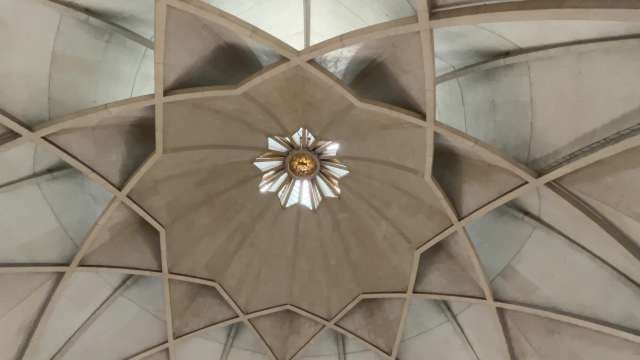 Architectural Dome Ceiling With Geometric Star Pattern