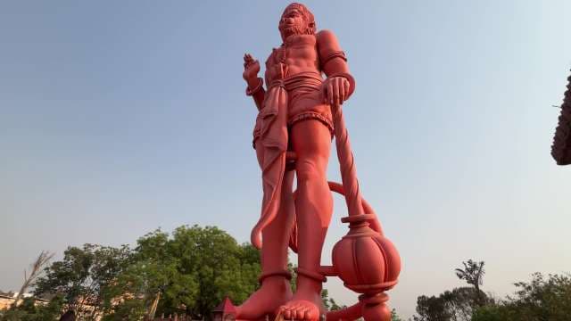 Majestic Statue of Hanuman at Chattarpur New Delhi