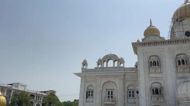 Stunning View of Gurudwara with Golden Domes in India