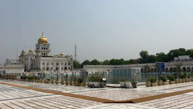 Golden Domes of Gurudwara Bangla Sahib in New Delhi