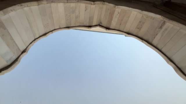 Marble Archway Against Clear Blue Sky