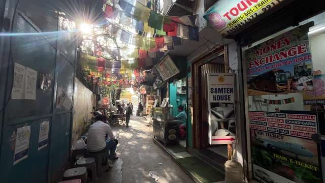 Vibrant Tibetan Market Alley in Dharamshala, India