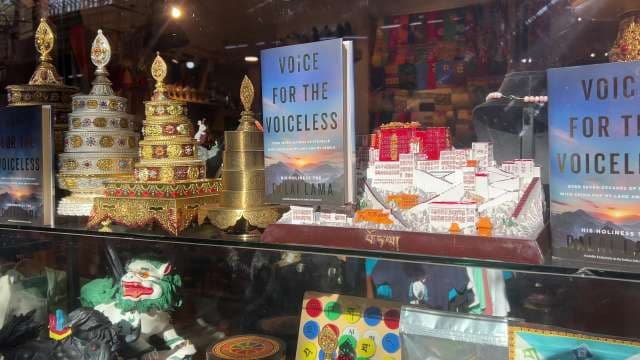 Voice for the Voiceless Book and Tibetan Cultural Artifacts Display