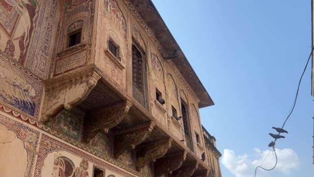 Intricate Frescoed Haveli in Shekhawati, Rajasthan Captured Up Close