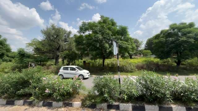 White Car Driving Through Lush Green Countryside Road