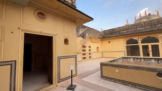 Amber Fort Courtyard Architecture in Jaipur, Rajasthan