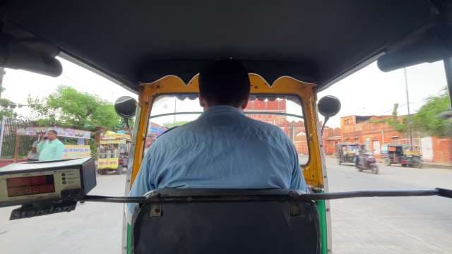 Auto Rickshaw Ride Through Jaipur's Vibrant Streets