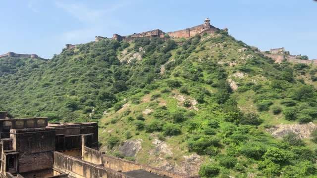 Majestic View of Jaigarh Fort Over Jaipur Hills